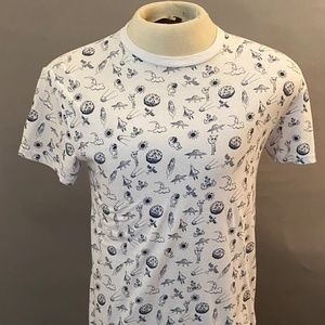 Alien Print Tee by Straight Faded